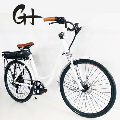 500W/48V/14Ah Rear Rack Batería de litio Bicicleta eléctrica de la ciudad para mujeres Dama 35KM/H
