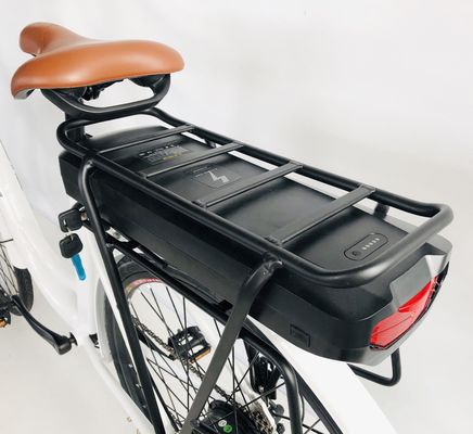 500W/48V/14Ah Rear Rack Batería de litio Bicicleta eléctrica de la ciudad para mujeres Dama 35KM/H