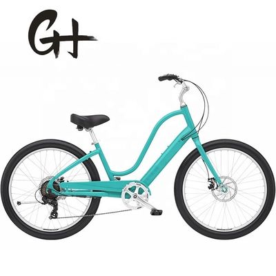 120kg Capacidad de carga 29&quot; 3.0 neumático de 7 velocidades de aluminio paso a través de Lady Beach Cruiser Bicicleta