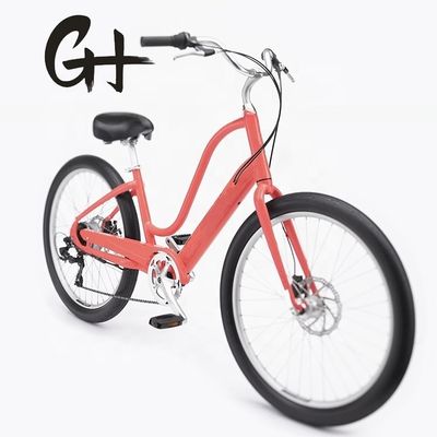 120kg Capacidad de carga 29&quot; 3.0 neumático de 7 velocidades de aluminio paso a través de Lady Beach Cruiser Bicicleta
