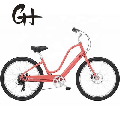 120kg Capacidad de carga 29&quot; 3.0 neumático de 7 velocidades de aluminio paso a través de Lady Beach Cruiser Bicicleta