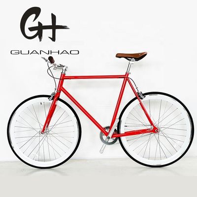 Certificado CE 700C 4130 CR-MO Cuadro de acero Bicicleta de engranaje fijo con sistema de freno de calibre