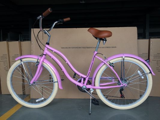 EE.UU. Hecho 26 &quot; 7 velocidad Shimano Hi-Ten Acero Marco Beach Cruiser Bike para mujeres y niñas