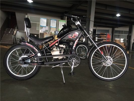 Motocicleta Cruiser de 26 pulgadas Bicicleta con 4 tiempos Motor de gas Motor de gasolina Kit de motor V Freno