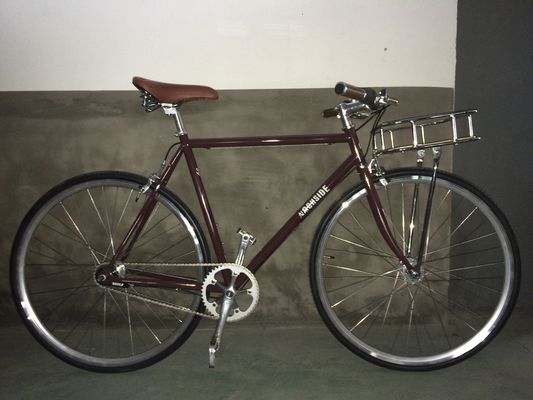 Freno de calibre 700C OEM Logotipo de color CE Estante delantero clásico Sturmey Archer Inner 3S Vintage City Bike para hombres