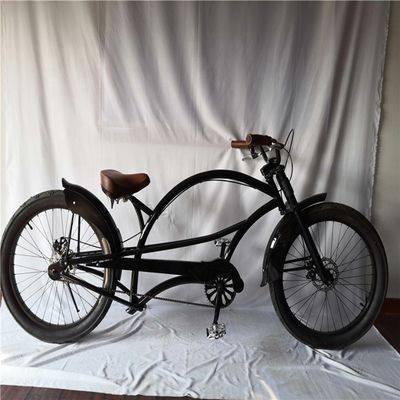 Fat Tire 26 &quot;Bicicleta de crucero de playa extendida con marco de acero y tecnología de freno de disco