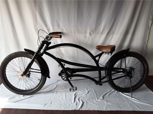 Fat Tire 26 &quot;Bicicleta de crucero de playa extendida con marco de acero y tecnología de freno de disco