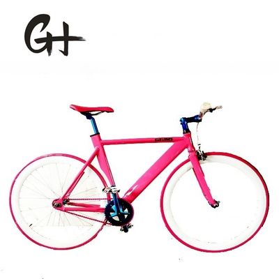 Logotipo ODM OEM Color 700C Single Speed Track Bike con marco y tenedor de aluminio ligero
