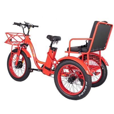 45KM/H Triciclo de asiento eléctrico de máxima velocidad con motor Bafang delantero de 750W y batería de 21AH