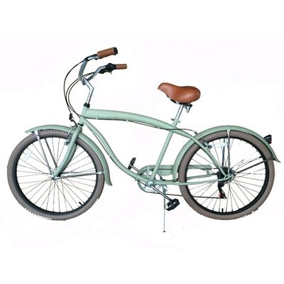 Doble V Freno 26 &quot; 2.125 Blanco Pneumático de pared Hi-Acier Marco Shimano 7 velocidad OEM Personalizado para hombres adultos CE CPSC EE.UU. Mercado Beach Cruiser Bicicleta