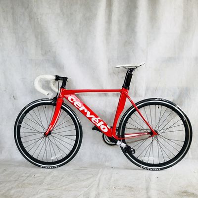 12KG 700C Single Speed Track Aluminio Cuadro Fijo Bicicleta de engranaje con tenedor de fibra de carbono