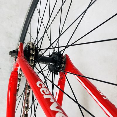 12KG 700C Single Speed Track Aluminio Cuadro Fijo Bicicleta de engranaje con tenedor de fibra de carbono