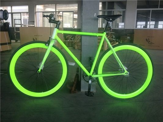 Color 700C Verde Monoplaza Fixie Gear Bike con Neon Nights Pintura Brillante en la Oscuridad