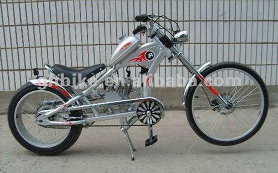 Chopper Bicicleta Bicicleta de gas con motor de gas potente y marco de acero