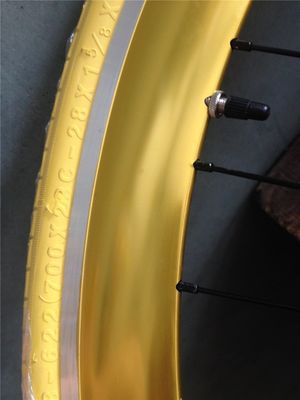 Conjunto de ruedas de bicicleta de engranaje fijo 700C personalizado con color Pantone y agujero de rayos 32-40H