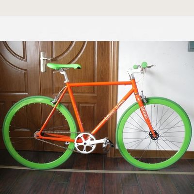 Pneumático de espesor 700C 45MM de borde de aluminio de velocidad única Fixie Gear Bicicleta con tenedor de acero