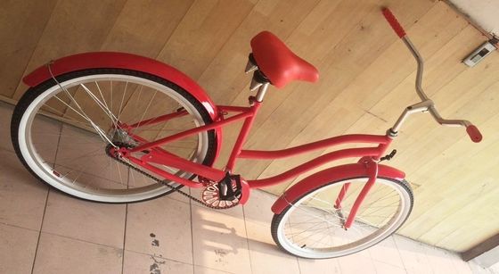 26&quot; de mujer paso a través de la playa Cruiser Bike con engranajes de velocidad única y llantas de aluminio