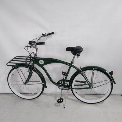 Material de tenedor de acero para adultos de una sola velocidad para hombres bicicleta de playa crucero de 26 pulgadas para la promoción