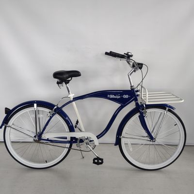 Material de tenedor de acero para adultos de una sola velocidad para hombres bicicleta de playa crucero de 26 pulgadas para la promoción