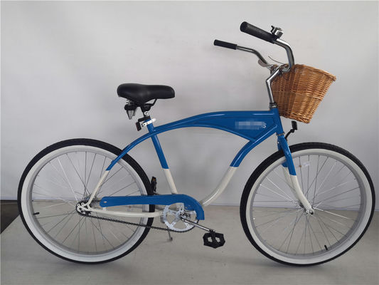 Material de tenedor de acero para adultos de una sola velocidad para hombres bicicleta de playa crucero de 26 pulgadas para la promoción