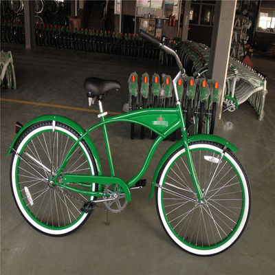 26 pulgadas de velocidad única para adultos bicicleta de playa crucero con bandeja de metal conveniente bandeja delantera