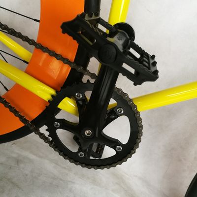Aprobada por la CE 700C 80MM Bicicleta de aro grande colorida de velocidad única de engranaje fijo con tallo de aleación de 1.6m