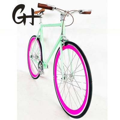 700C estadounidense CE CPSC chino Fixie Gear bicicleta de velocidad única longitud m 1.8 tenedor de acero