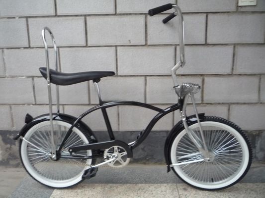 Tenedor de acero de 20 pulgadas Adulto Negro Color Niños Deportes Niños Crucero de playa Lowrider Bike