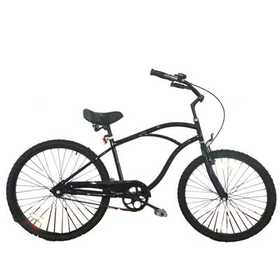26&quot; de estilo masculino para adultos bicicleta de playa crucero con freno de montaña rusa de una sola velocidad y marco duro