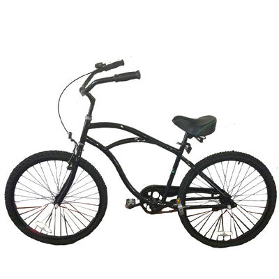 26&quot; de estilo masculino para adultos bicicleta de playa crucero con freno de montaña rusa de una sola velocidad y marco duro