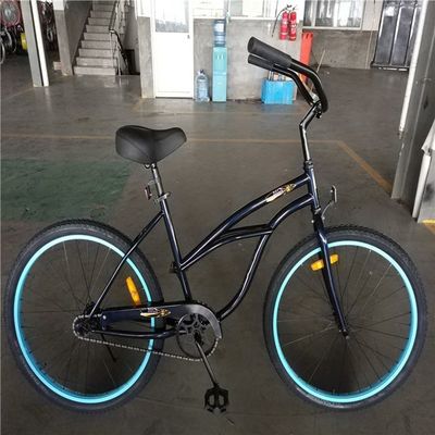 26 pulgadas de estiramiento personalizado de velocidad única freno de pie bicicleta crucero de playa con pedal ordinario