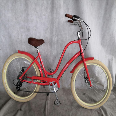 26 pulgadas de estiramiento personalizado de velocidad única freno de pie bicicleta crucero de playa con pedal ordinario