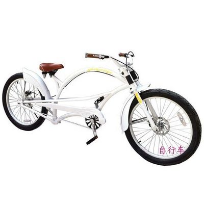 Horquilla de aluminio de 24&quot; 3.0 neumático CE OEM de velocidad única Chopper Cruiser Bicicleta con freno de disco