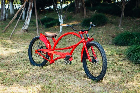 Horquilla de aluminio de 24&quot; 3.0 neumático CE OEM de velocidad única Chopper Cruiser Bicicleta con freno de disco