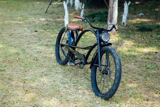 Horquilla de aluminio de 24&quot; 3.0 neumático CE OEM de velocidad única Chopper Cruiser Bicicleta con freno de disco
