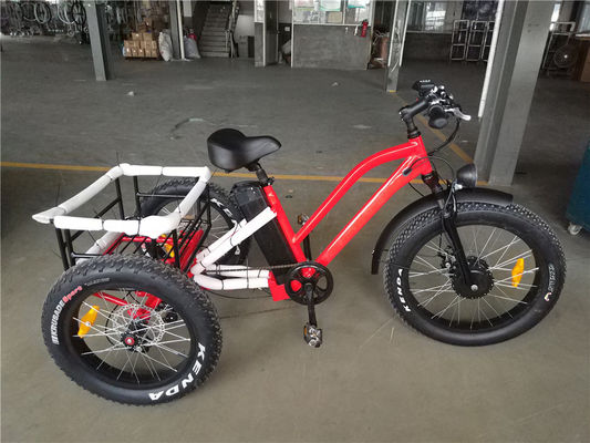 750W 48V 4,0 "Grasa neumático 3 ruedas E Trike Cargo eléctrico bicicleta de aleación del aro 6 velocidad EE.UU. caliente