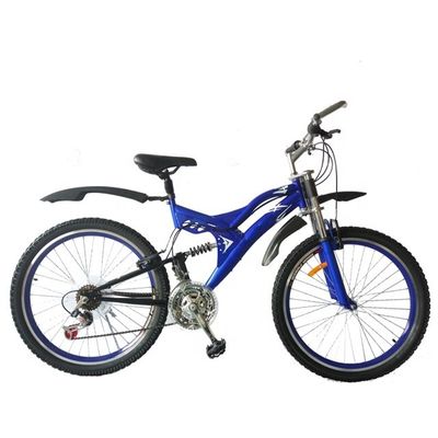 26&quot; bicicleta de montaña con suspensión completa para cargas pesadas capacidad de carga 120kg 21 velocidades