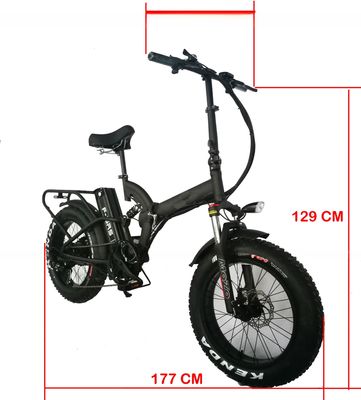 Tamaño de la rueda de 20 pulgadas 52V 21AH Batería de litio 1000W 50KM/H Bicicleta plegable eléctrica de suspensión completa