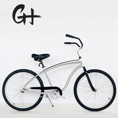 26 pulgadas de aluminio 6061 marco de montaña rusa freno de velocidad única bicicleta de playa crucero para hombres adultos