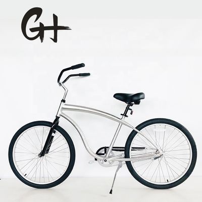 26 pulgadas de aluminio 6061 marco de montaña rusa freno de velocidad única bicicleta de playa crucero para hombres adultos