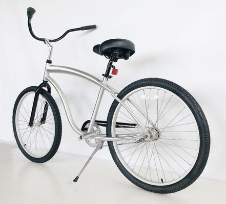 26 pulgadas de aluminio 6061 marco de montaña rusa freno de velocidad única bicicleta de playa crucero para hombres adultos