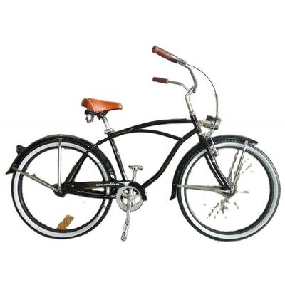 Bicicleta de crucero de playa de 26 pulgadas para hombres con marco de acero Hi-Ten y borde de aluminio