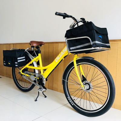 35V 350W 8.8AH Batería de litio 26" Entrega de comida rápida Bicicleta eléctrica de carga para mujeres adultas 25KM/H Mercado de Europa