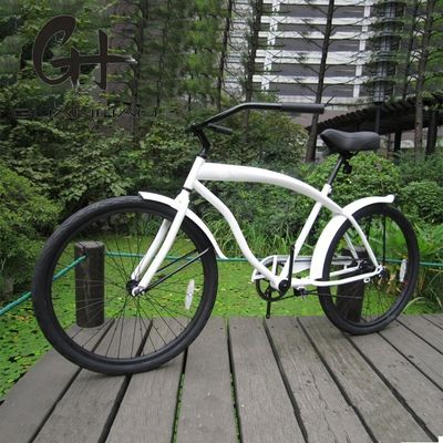 Cuadro de acero de diez 26 &quot;Tamaño de rueda 3G OEM / ODM CE Hombres Adultos Single Speed Beach Cruiser Bike