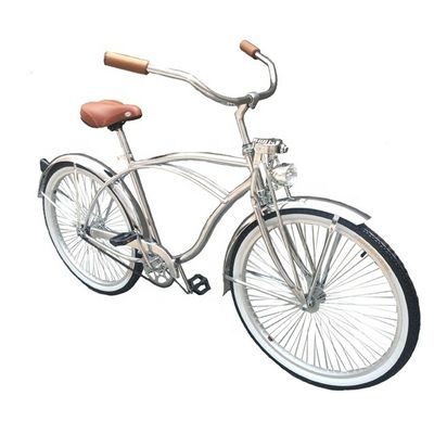 1 velocidad de aleación de tronco CP plata de color polaco tenedor 26 * 2.125 26 &quot;de hombres Beach Cruiser Bike