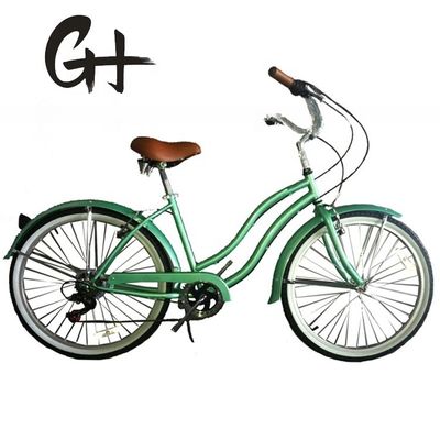44T Crankset 26 * 2.125&quot; neumático de color OEM ODM Shimano 7 velocidades Lady Girl Beach Cruiser Bike