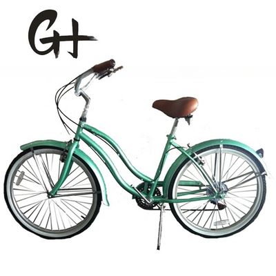 44T Crankset 26 * 2.125&quot; neumático de color OEM ODM Shimano 7 velocidades Lady Girl Beach Cruiser Bike