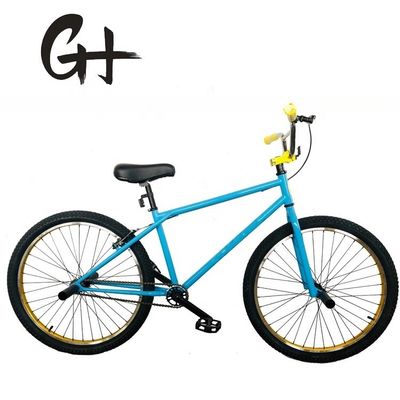 Bicicleta BMX de velocidad única de color personalizado de 26 pulgadas con marco de acero Hi-Ten y certificación CE