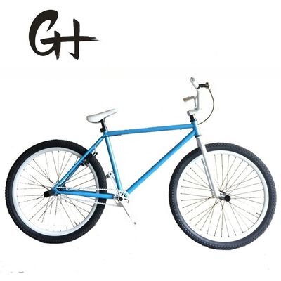 Bicicleta BMX de velocidad única de color personalizado de 26 pulgadas con marco de acero Hi-Ten y certificación CE