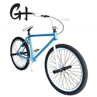 Bicicleta BMX de velocidad única de color personalizado de 26 pulgadas con marco de acero Hi-Ten y certificación CE